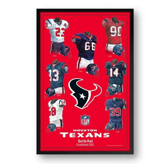  Houston Texans Framed Print 10x13 Uniform Heritage Wall Art -  ToylandEU™