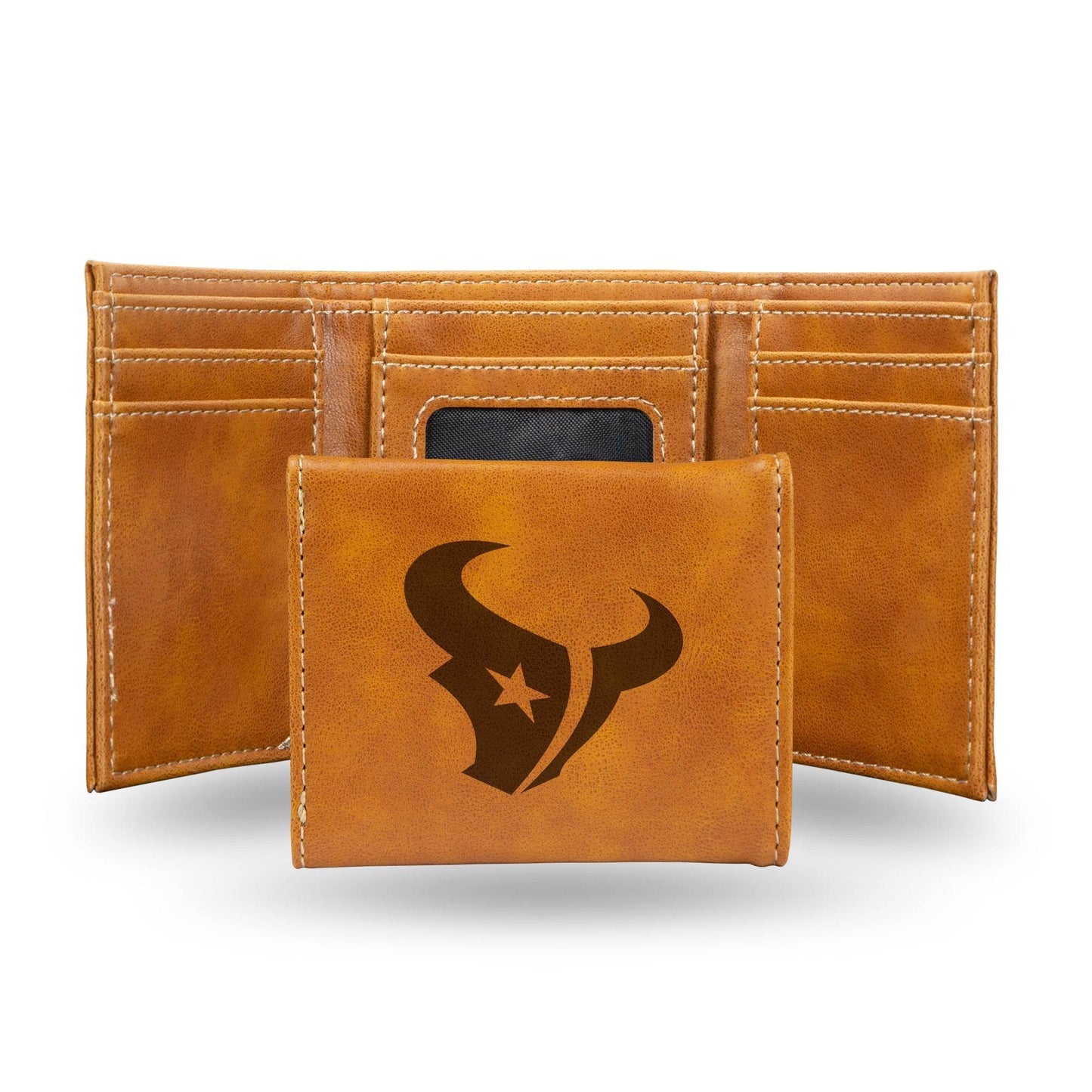 Houston Texans Laser Engraved Trifold Leather Wallet - ToylandEU