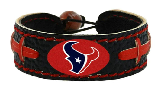  Houston Texans Leather Bracelet Team Color Football -  ToylandEU™