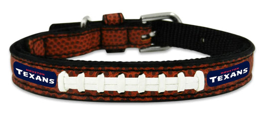 Houston Texans Leather Pet Collar Football Toy Gamewear - ToylandEU