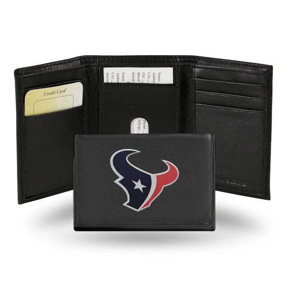 Houston Texans Leather Trifold Wallet Embroidered 2025 - ToylandEU