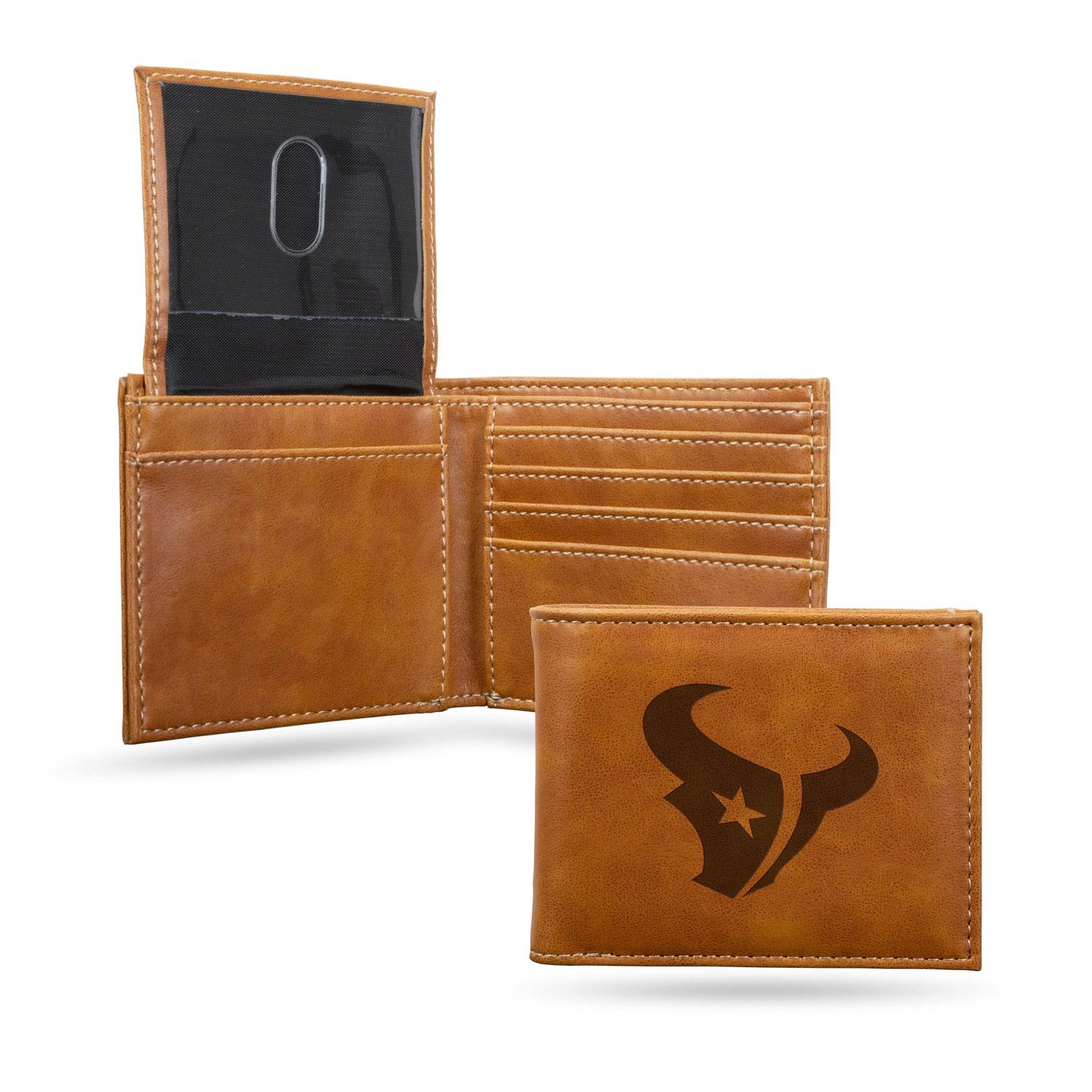 Houston Texans Leather Wallet Billfold Laser Engraved Gift - ToylandEU