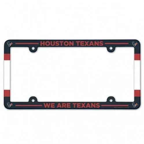  Houston Texans License Plate Frame Plastic Full Color Style -  ToylandEU™