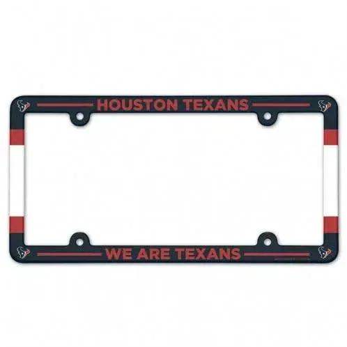 Houston Texans License Plate Frame Plastic Full Color Style - ToylandEU