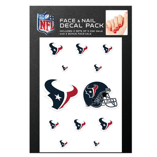 Houston Texans Nail Cals and FaceCals Waterless Decals Set - ToylandEU