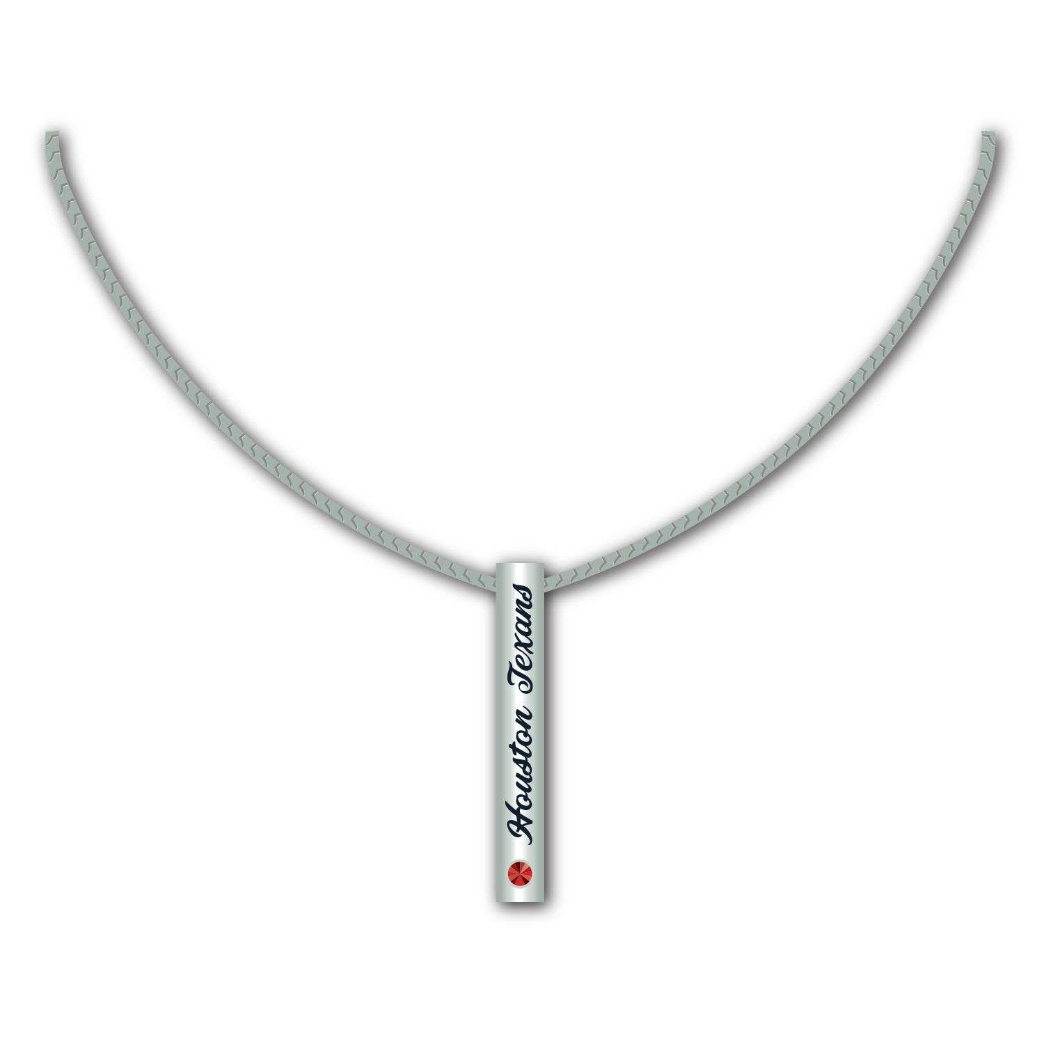 Houston Texans Necklace Silver Bar Pendant For Fans - ToylandEU