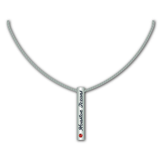 Houston Texans Necklace Silver Bar Pendant For Fans - ToylandEU