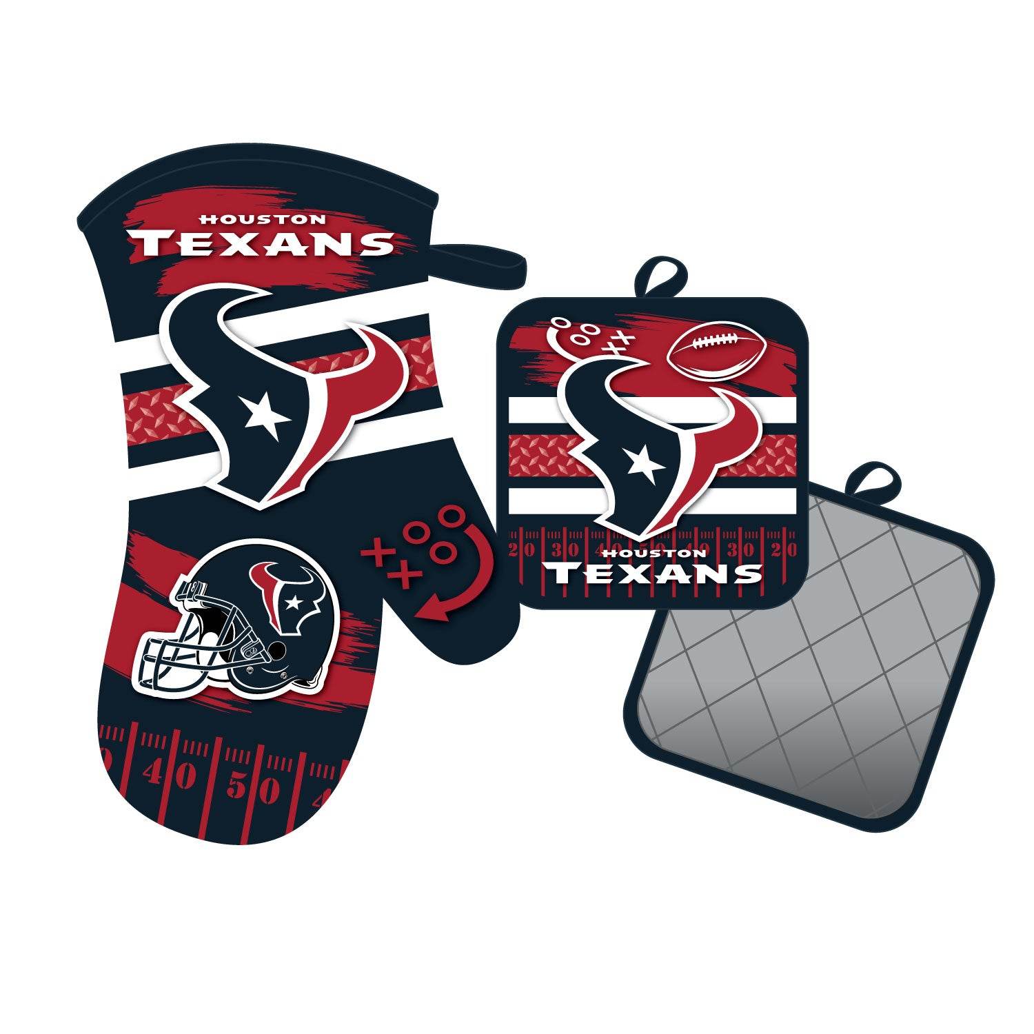 Houston Texans Oven Mitt And Pot Holder Set Official NFL - ToylandEU