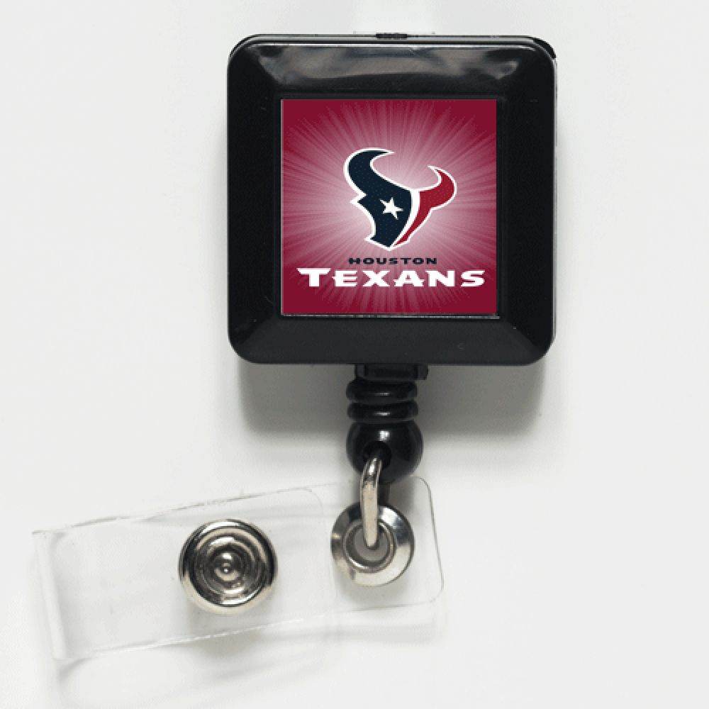 Houston Texans Retractable Badge Holder Square Nylon Cord - ToylandEU