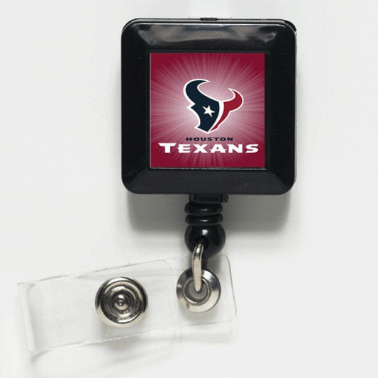 Houston Texans Retractable Badge Holder Square Nylon Cord - ToylandEU