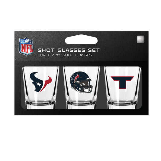 Houston Texans Shot Glass Set 3 Pack Dishwasher Safe - ToylandEU