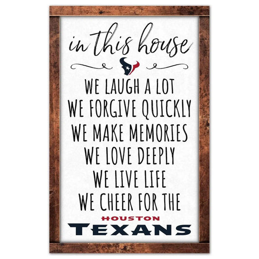  Houston Texans Sign 11x17 Wood Wall Decor In This House -  ToylandEU™