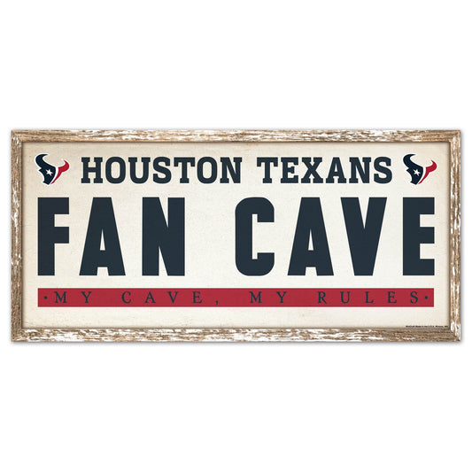Houston Texans Signed 8x17 Wood Fan Cave Wall Decor - ToylandEU