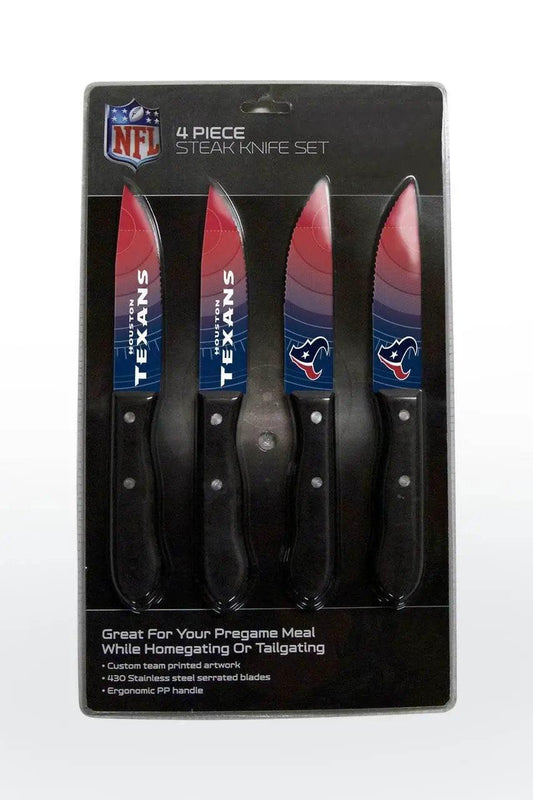  Houston Texans Steak Knife Set 4 Pack Stainless Steel -  ToylandEU™
