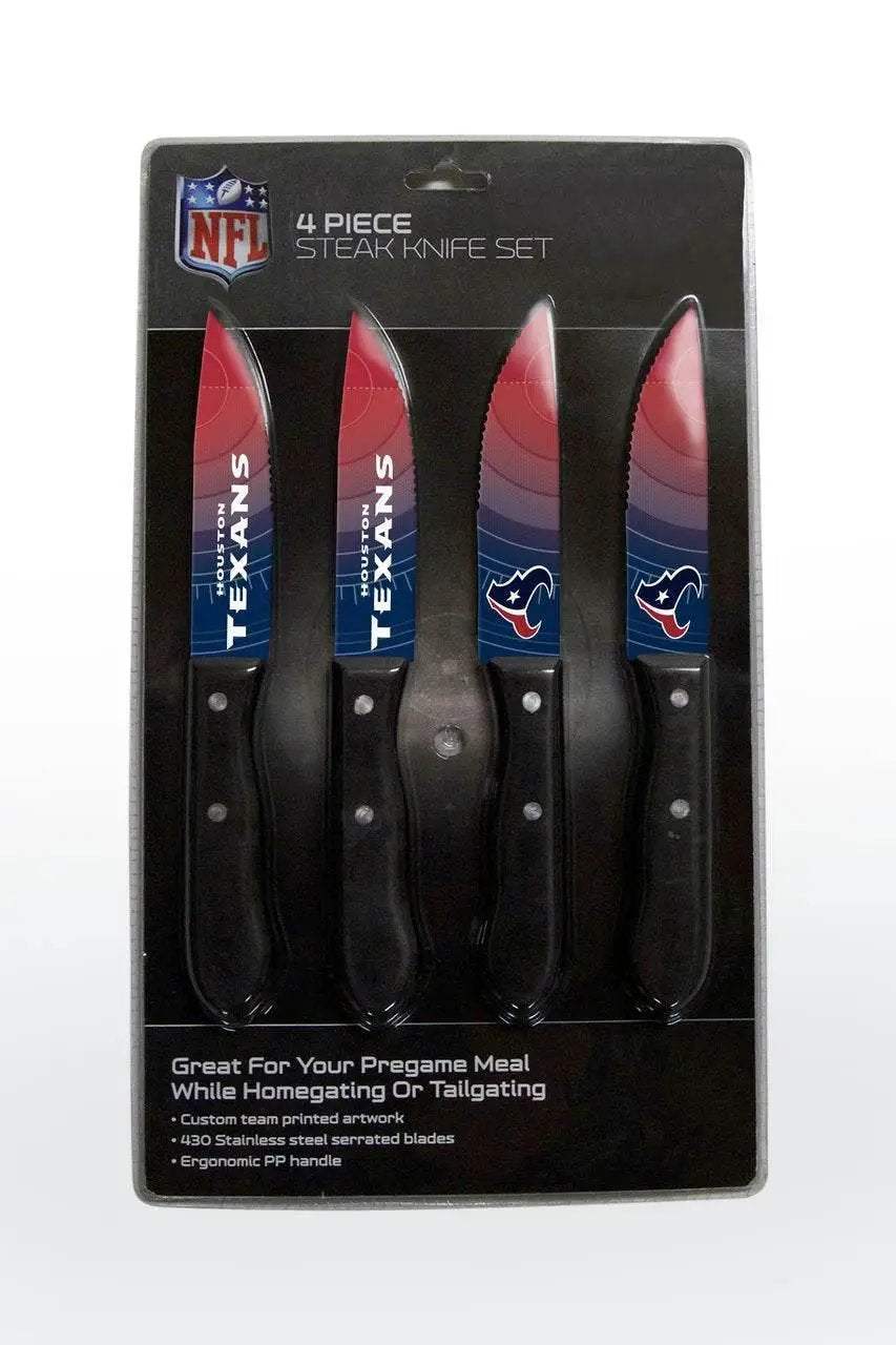  Houston Texans Steak Knife Set 4 Pack Stainless Steel -  ToylandEU™