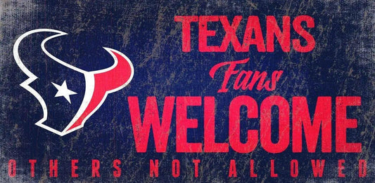  Houston Texans Wood Sign Welcome Fans 12x6 Inches Display -  ToylandEU™