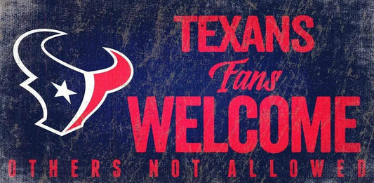  Houston Texans Wood Sign Welcome Fans 12x6 Inches Display -  ToylandEU™