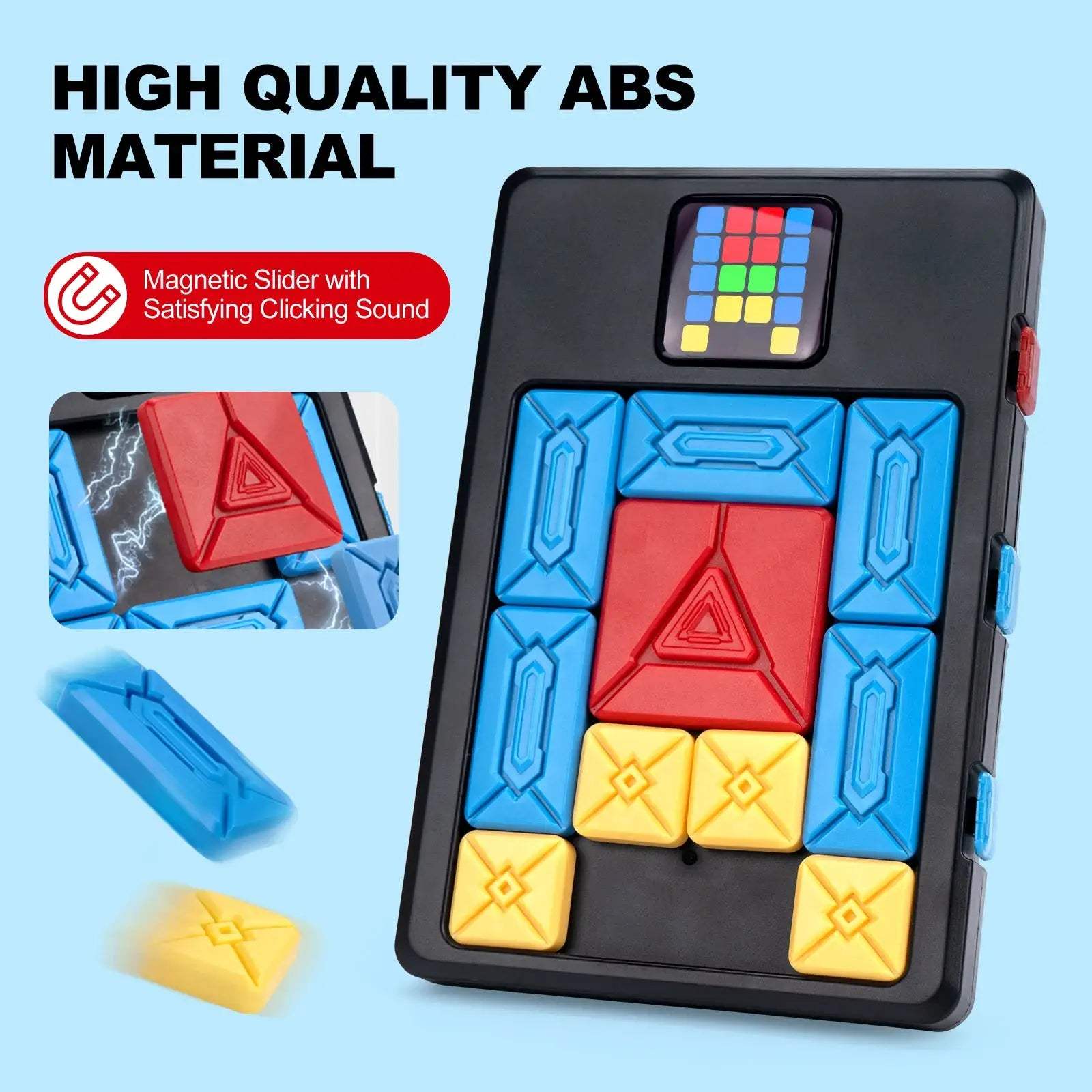 AI Huarong Road Magnetic Suction Block Sliding 500+ Levels Brain-burning Board Game Puzzle Toys Logical Thinking Training Toys - ToylandEU