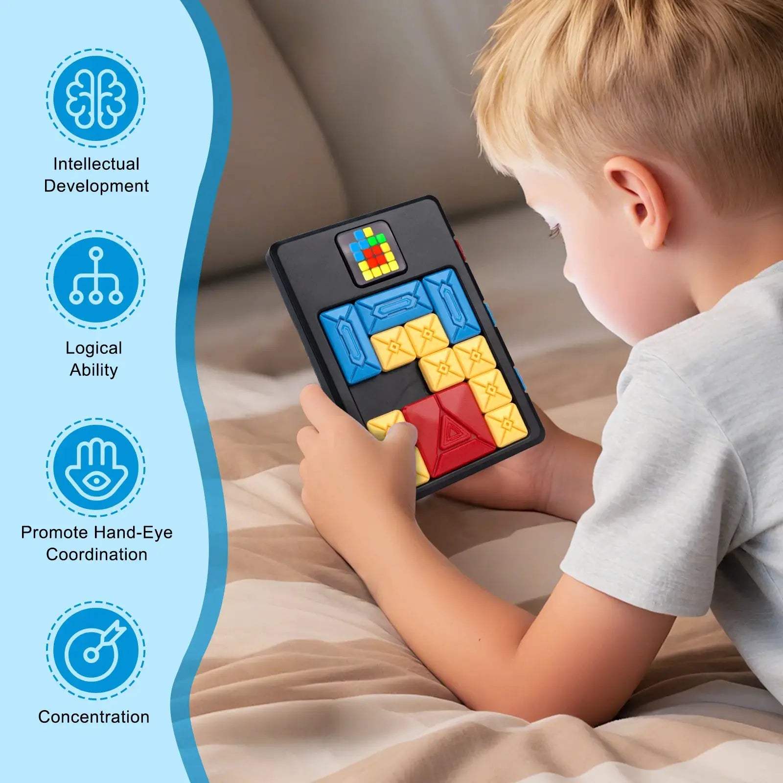 AI Huarong Road Magnetic Suction Block Sliding 500+ Levels Brain-burning Board Game Puzzle Toys Logical Thinking Training Toys - ToylandEU