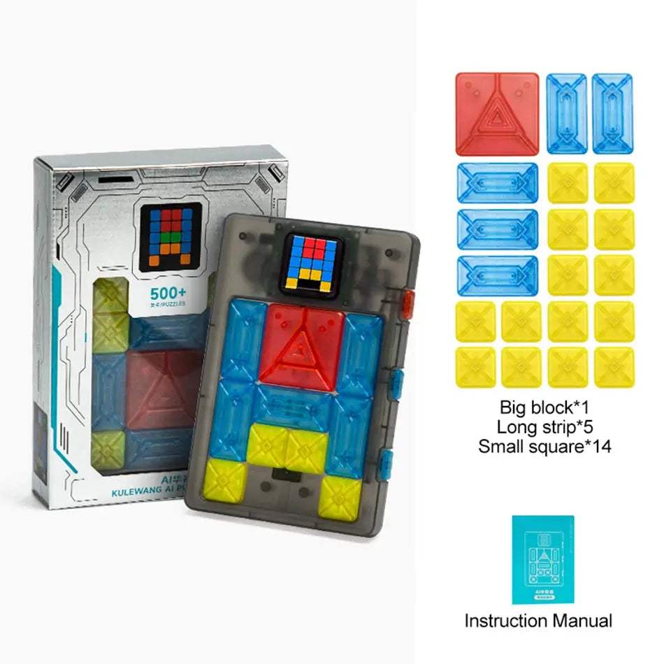 AI Huarong Road Magnetic Suction Block Sliding 500+ Levels Brain-burning Board Game Puzzle Toys Logical Thinking Training Toys - ToylandEU