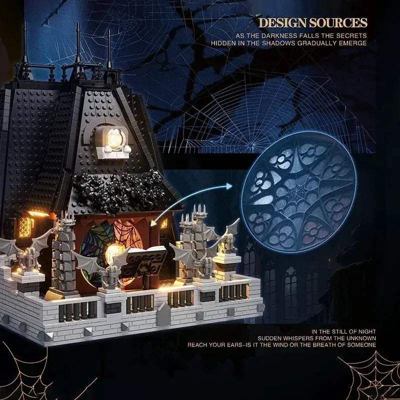 Huge 2419 Pieces Building Blocks Set Wednesday Addams House - ToylandEU