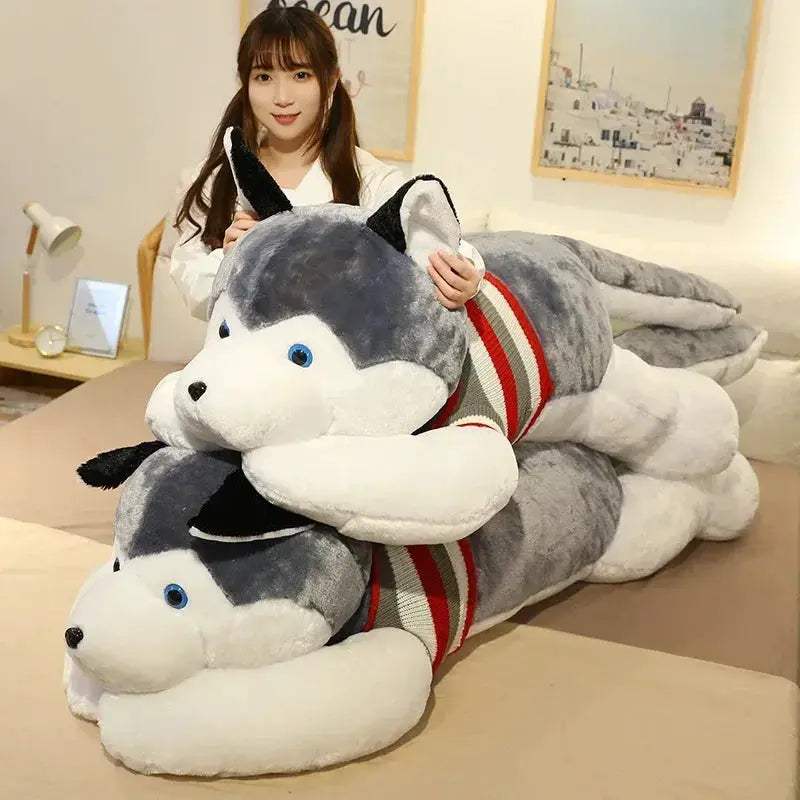 Huge Husky Plush Toy Pillow For Kids And Dorm Decor - ToylandEU