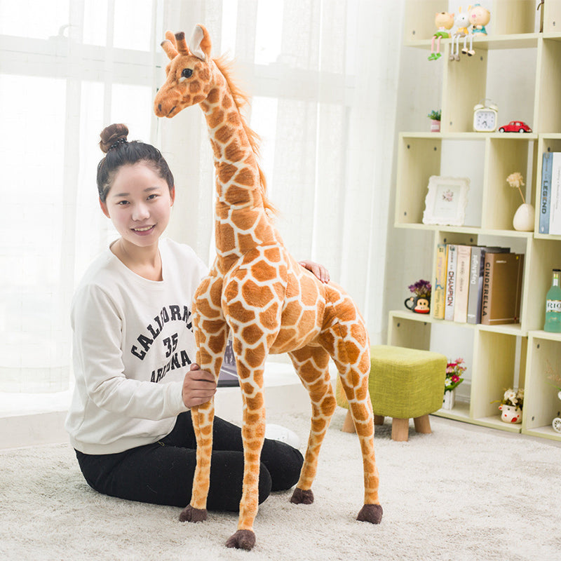 Giant Realistic Giraffe Plush Toy Adorable Stuffed Animal Soft Doll ToylandEU.com Toyland EU