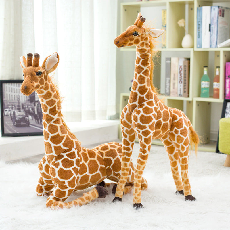 Giant Realistic Giraffe Plush Toy Adorable Stuffed Animal Soft Doll - ToylandEU