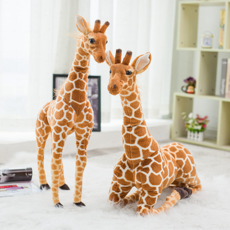 Giant Realistic Giraffe Plush Toy Adorable Stuffed Animal Soft Doll - ToylandEU