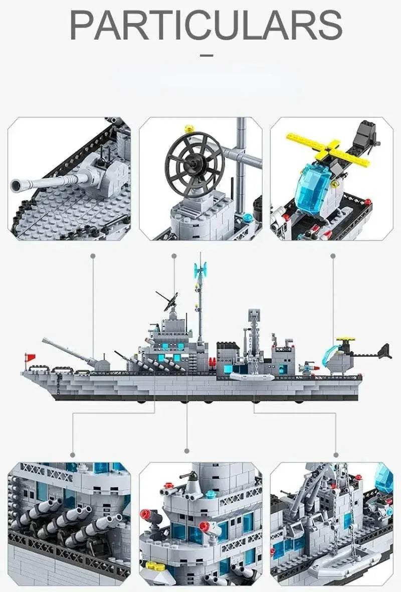 Huge Size 1560PCS Navy War Ship Army Ship Model Toy Set - ToylandEU
