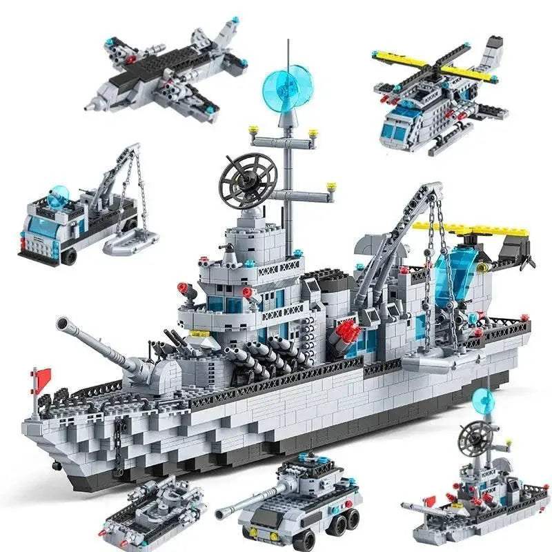 Huge Size 1560PCS Navy War Ship Army Ship Model Toy Set - ToylandEU