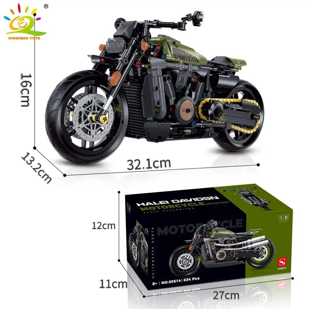  Huiqibao Motorbike Building Blocks City Racer Unisex -  ToylandEU™