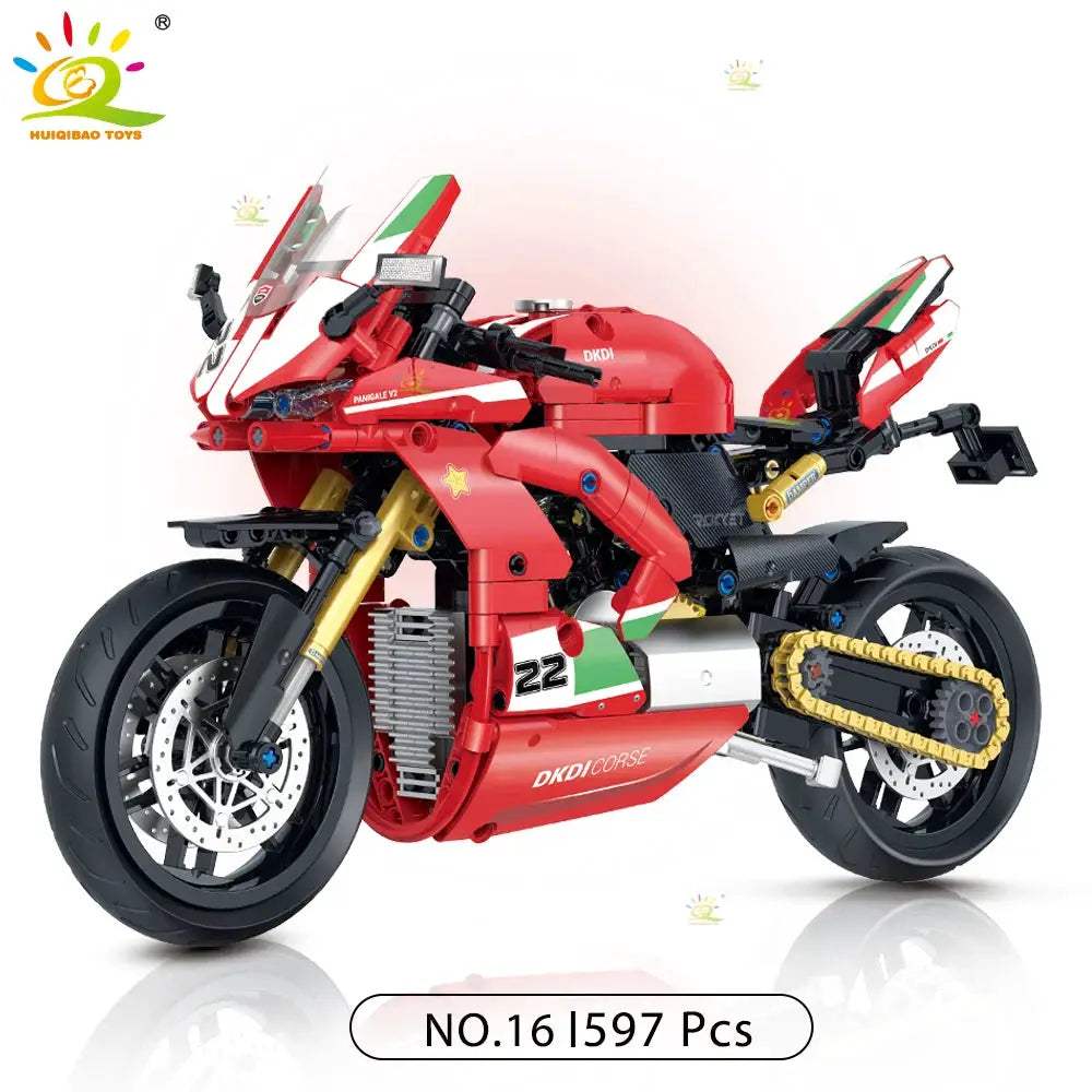  Huiqibao Motorbike Building Blocks City Racer Unisex -  ToylandEU™