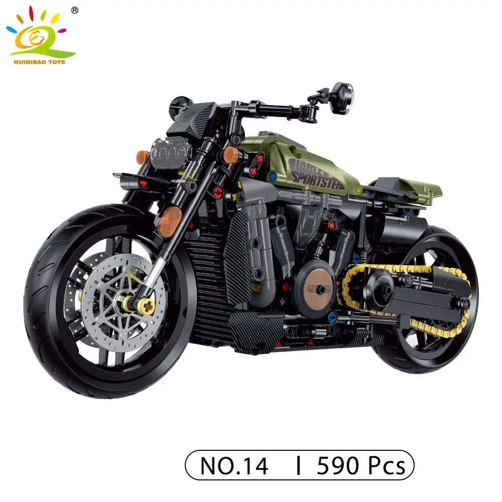 Huiqibao Motorbike Building Blocks City Racer Unisex -  ToylandEU™