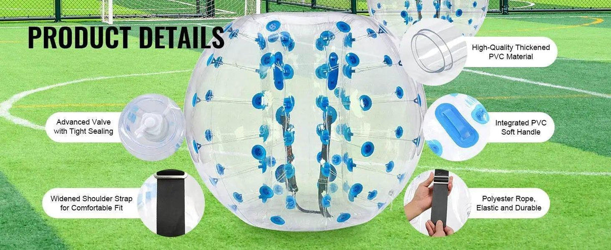  VEVOR 5Ft 1.5M Inflatable Bumper Ball Body Sumo Zorb Balls for Teen and Adult 0.8mm Thick PVC Human Hamster Bubble Balls -  ToylandEU™