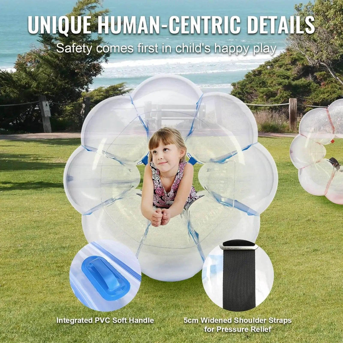  Vevor 2-Pack 2/3Ft Inflatable Bumper Balls for Kids and Teens Durable PVC Body Sumo Zorb Balls Human Hamster Bubble Balls -  ToylandEU™