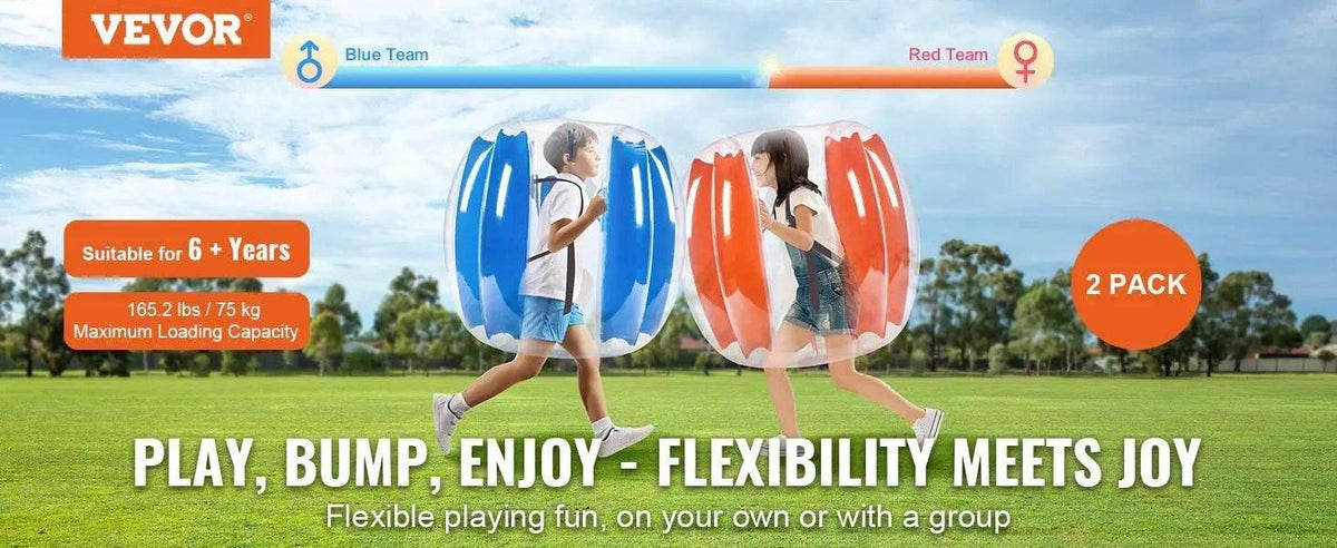  Vevor 2-Pack 2/3Ft Inflatable Bumper Balls for Kids and Teens Durable PVC Body Sumo Zorb Balls Human Hamster Bubble Balls -  ToylandEU™