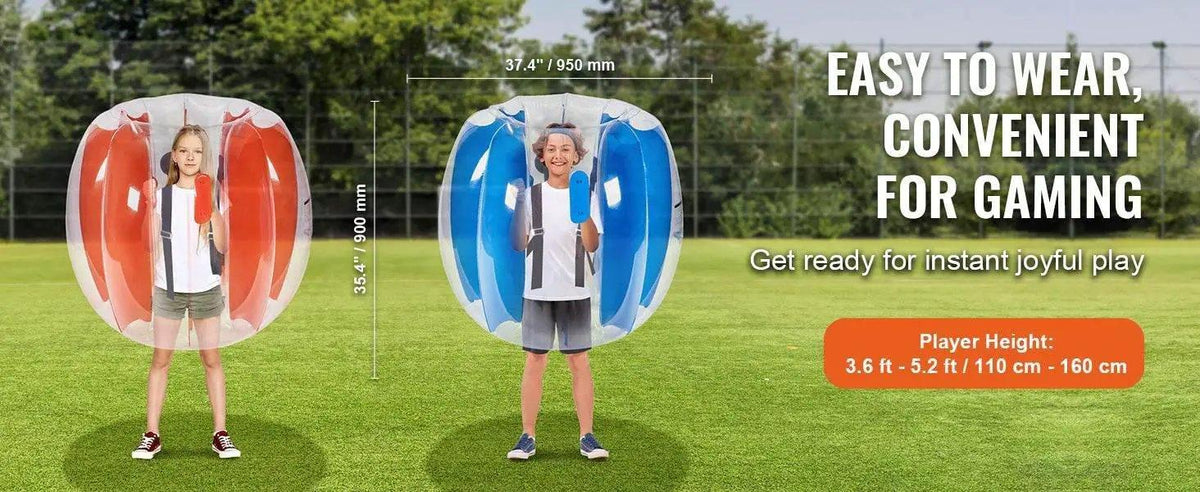  Vevor 2-Pack 2/3Ft Inflatable Bumper Balls for Kids and Teens Durable PVC Body Sumo Zorb Balls Human Hamster Bubble Balls -  ToylandEU™