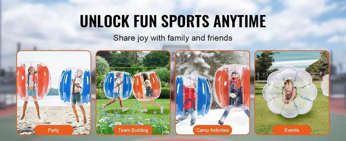  Vevor 2-Pack 2/3Ft Inflatable Bumper Balls for Kids and Teens Durable PVC Body Sumo Zorb Balls Human Hamster Bubble Balls -  ToylandEU™