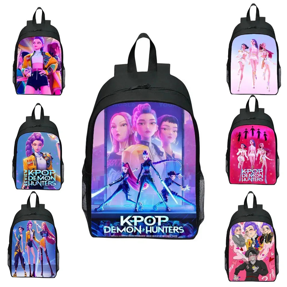 Huntrix Kpop Demon Hunters Backpack With Laptop Compartment For Students - ToylandEU