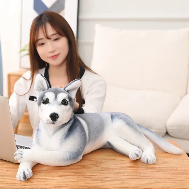 Husky Plush Toy Pillow Soft Stuffed Dog Gift For Kids - ToylandEU