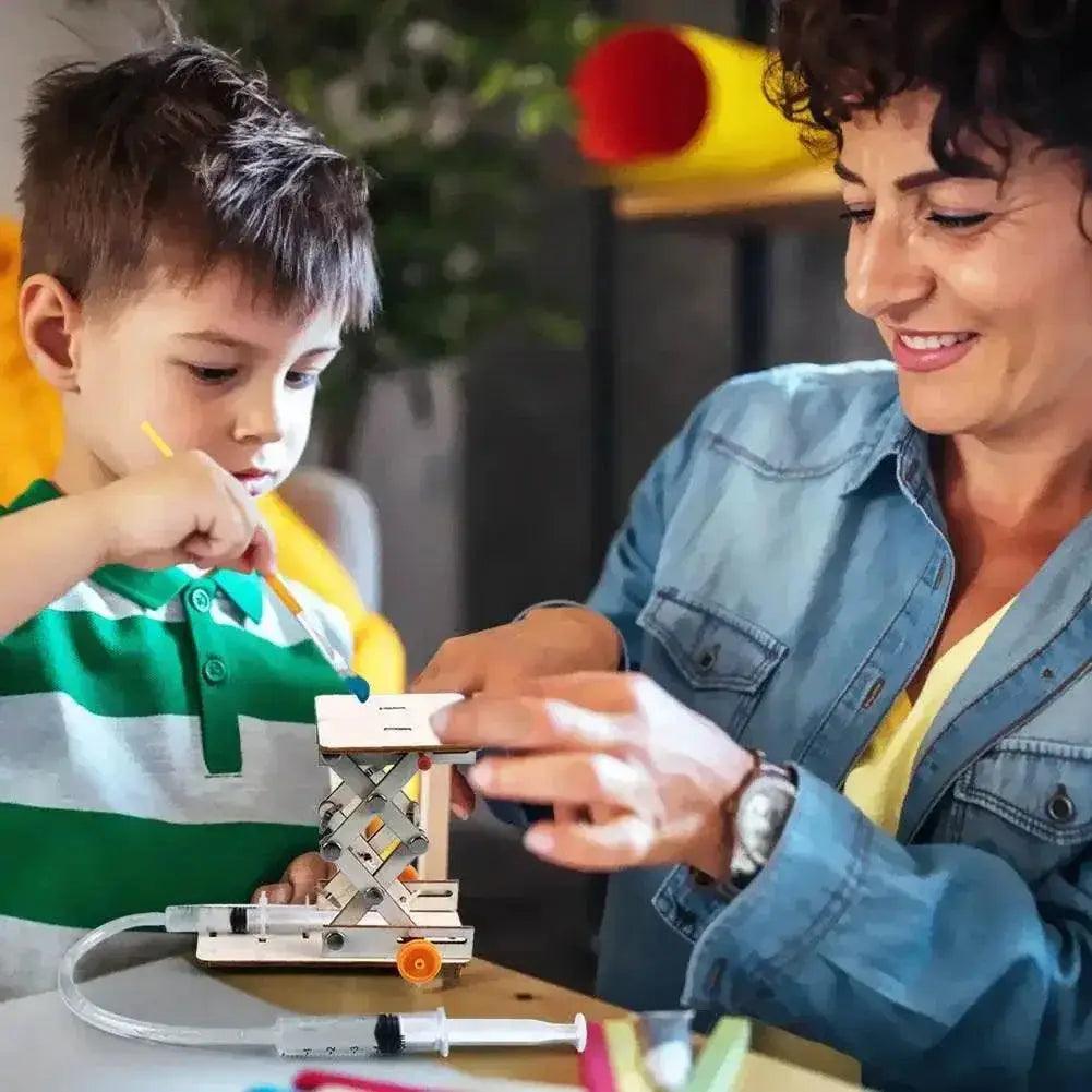  Kids DIY Science Toys Educational Scientific Experiment Kit Hydraulic Lift Table Model Physics School STEM Projects -  ToylandEU™