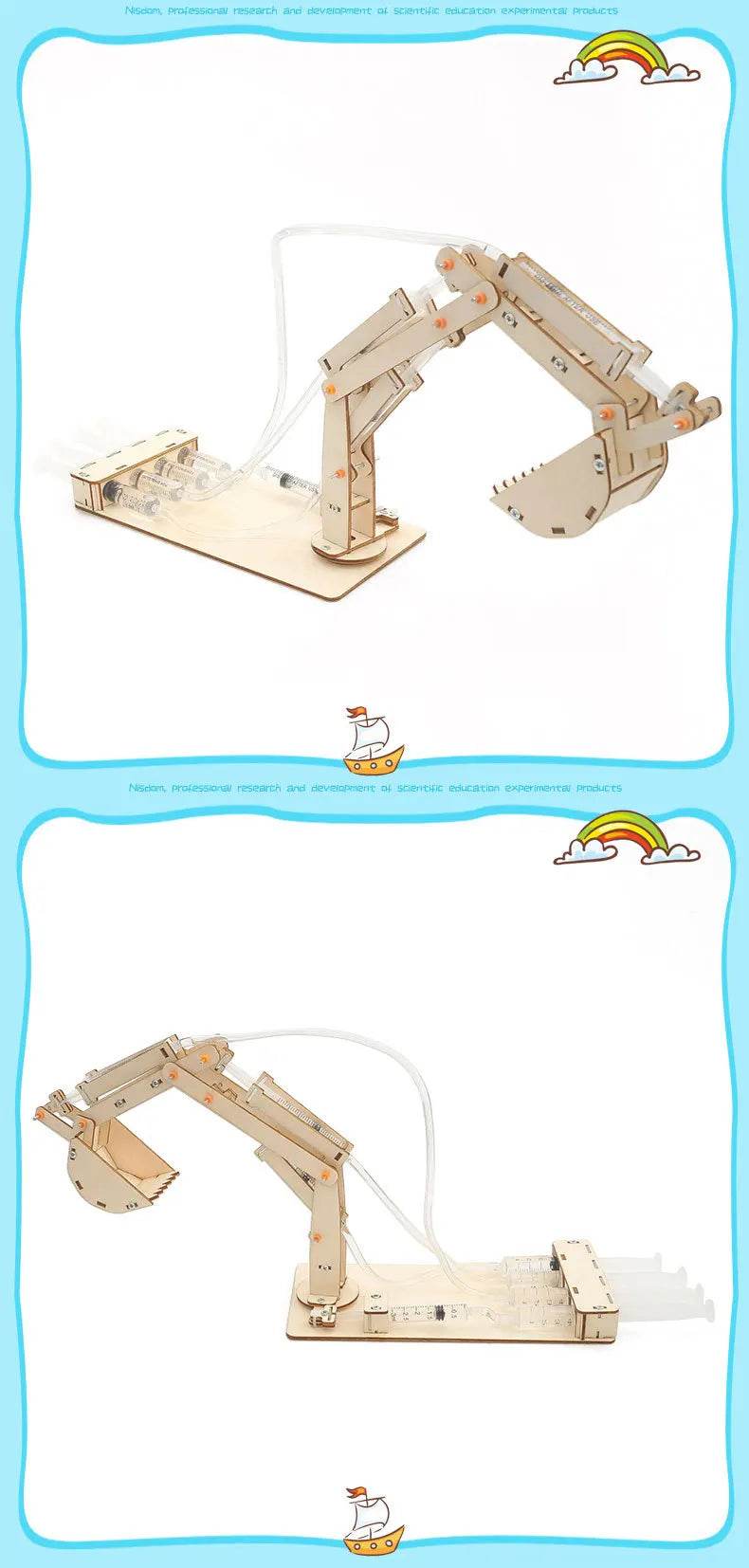 Hydraulic Mechanical Excavator Diy Models & Building Toy - ToylandEU