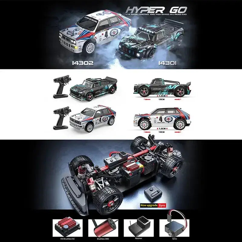 Hyper Go 4WD RC Car Brushless Performance Off Road - ToylandEU