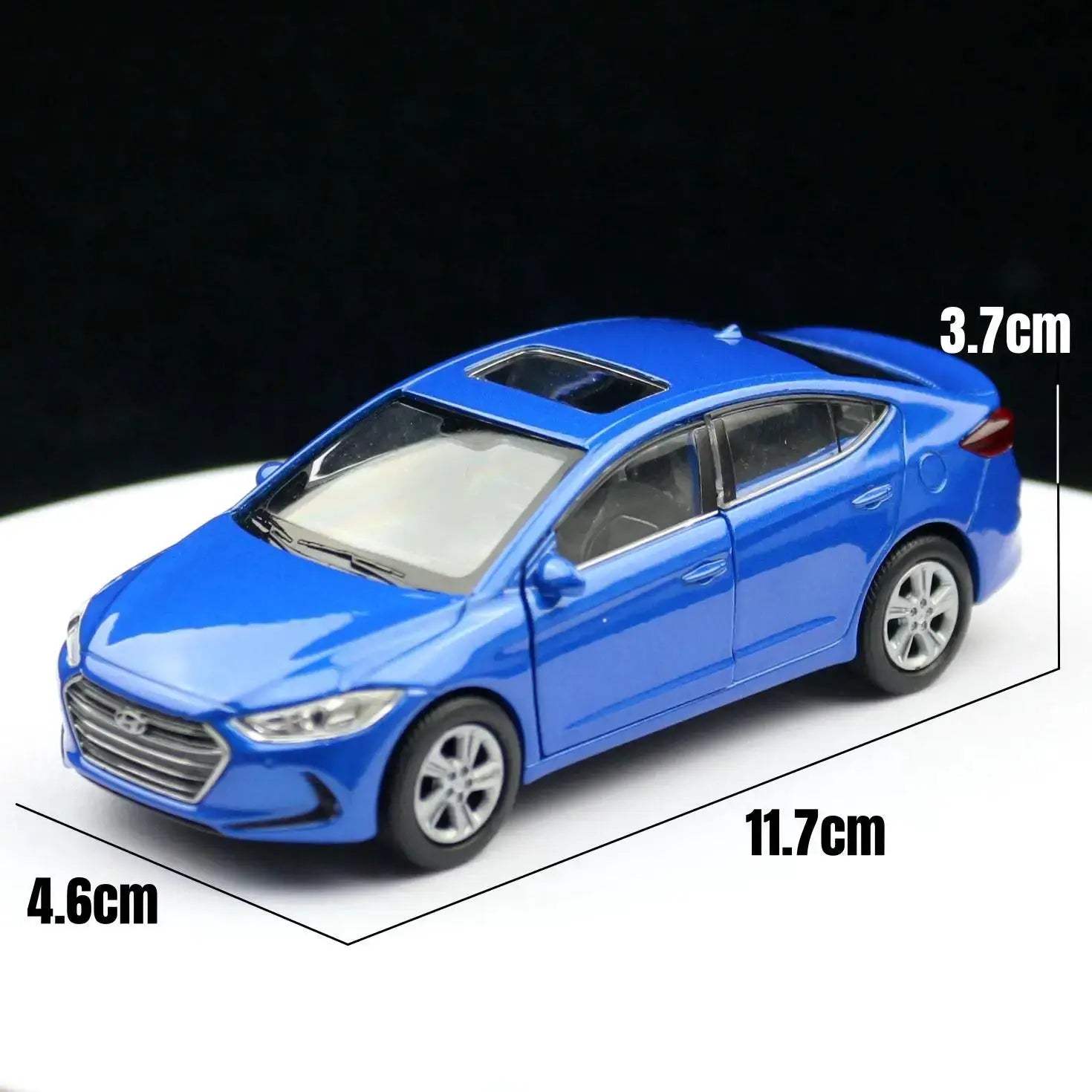 Hyundai Elantra Diecast Car Pull Back Metal Collectible - ToylandEU