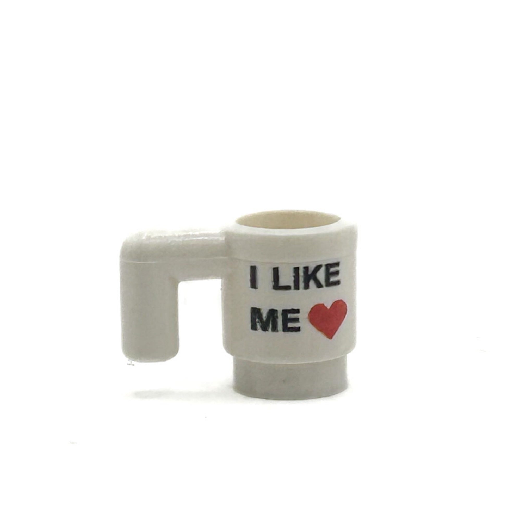 Ceramic LEGO Figure Mug I Like Me Heart Ghost Halloween Collectible On Authentic LEGO Element - ToylandEU