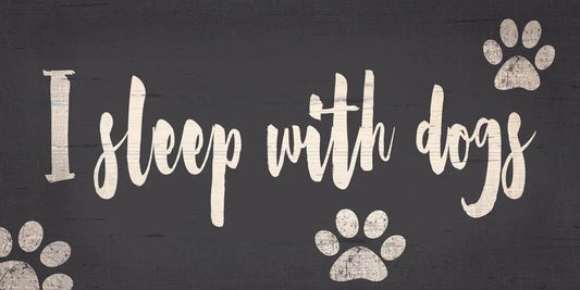  I Sleep With Dogs Wood Sign 10x5 Inches Hanging Rope -  ToylandEU™