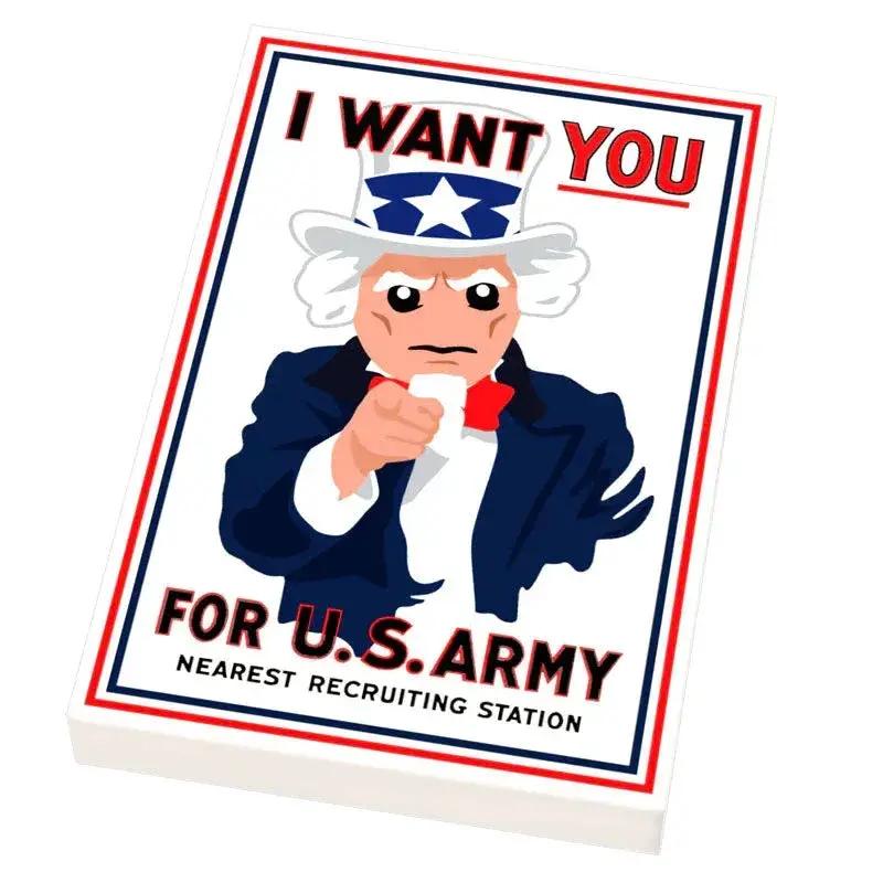I WANT YOU USA Military Recruitment Poster (2x3 Tile) - ToylandEU