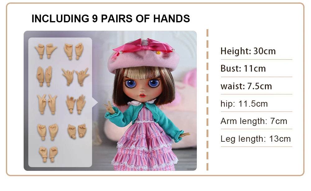ICY DBS Blyth 1/6 BJD Dolls 30cm Tan Skin Matte Face - ToylandEU