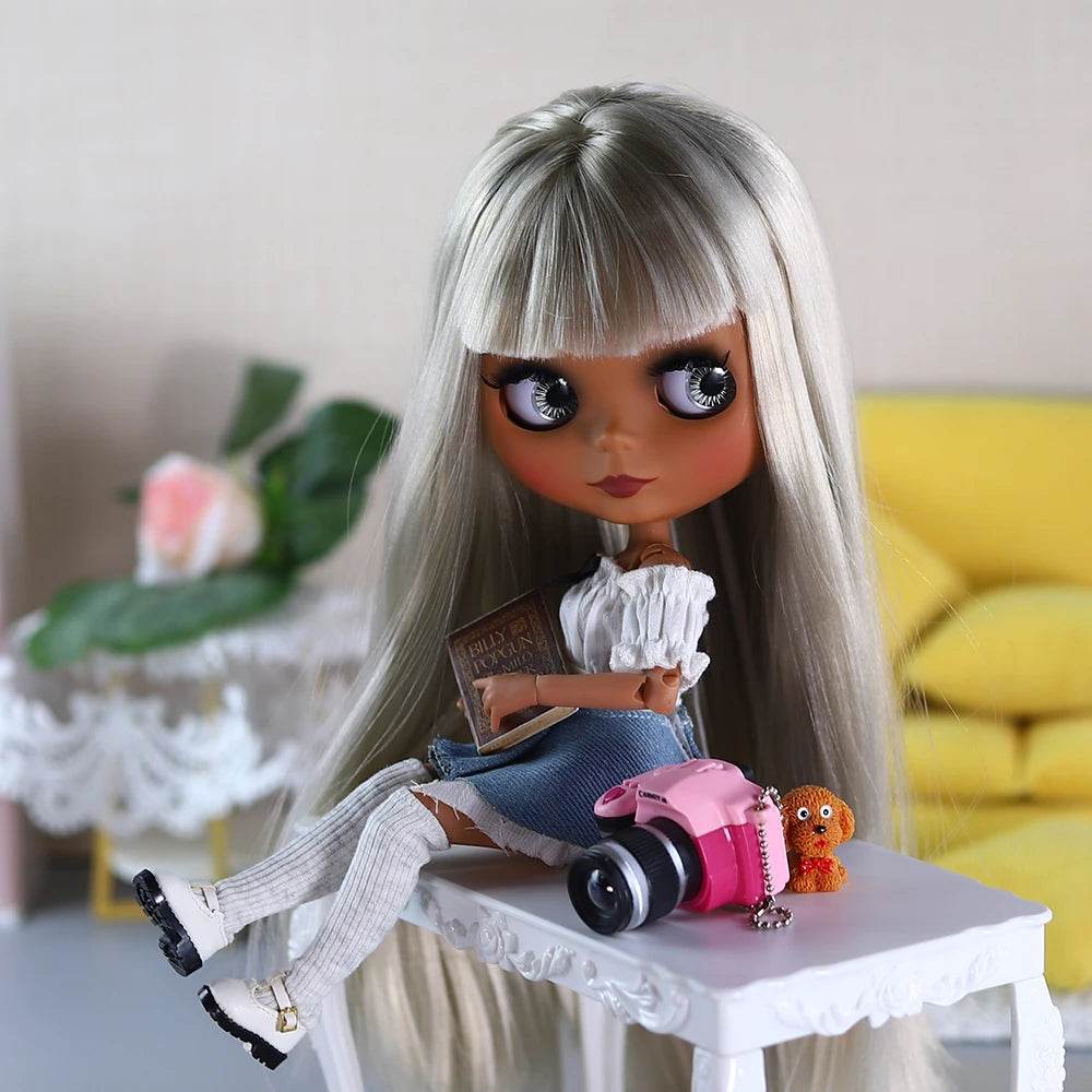 ICY DBS Blyth 1/6 Doll 30cm Black Skin Matte Face Cute Set BJD Full SD - ToylandEU